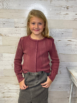 Plum Thermal Top - Shop Hidden Treasure Boutique