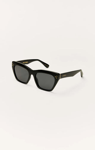 Black sunglasses on a white background