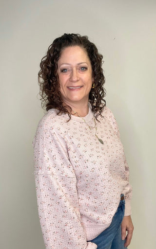 Pretty Blush Floral Top - Shop Hidden Treasure Boutique