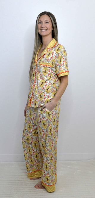 Queen Bee Pajama Set - Shop Hidden Treasure Boutique