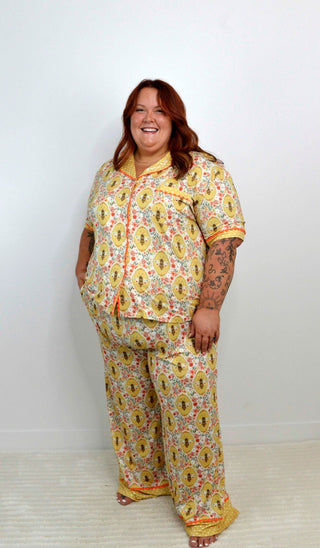 Queen Bee Pajama Set - Shop Hidden Treasure Boutique