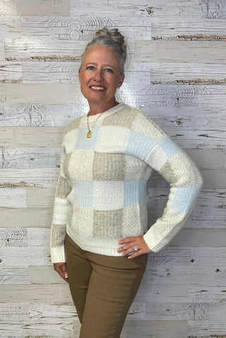 Rainelle Patchwork Sweater - Shop Hidden Treasure Boutique
