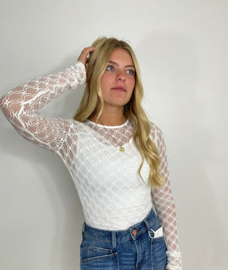 Romantic Floral Lace Top - Shop Hidden Treasure Boutique