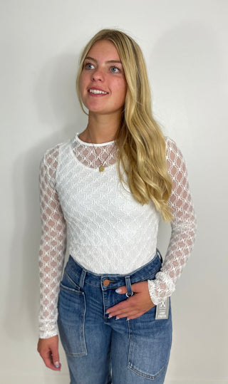 Romantic Floral Lace Top - Shop Hidden Treasure Boutique