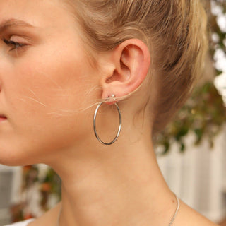 Round Tube Hoop Earrings - Gold - Shop Hidden Treasure Boutique