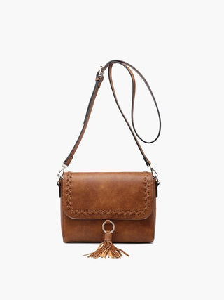 crossbody purse in rich brown color