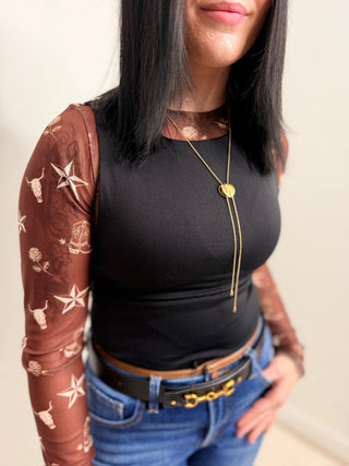 Sienna Snaffle Bit Belt - Black - Shop Hidden Treasure Boutique