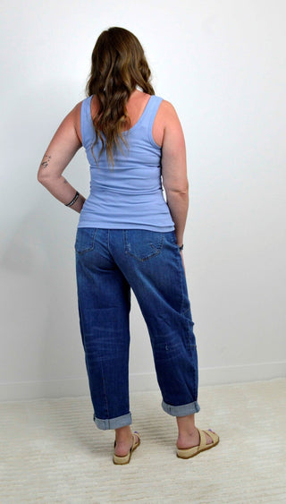 Skyrise Barrel Jeans - Shop Hidden Treasure Boutique