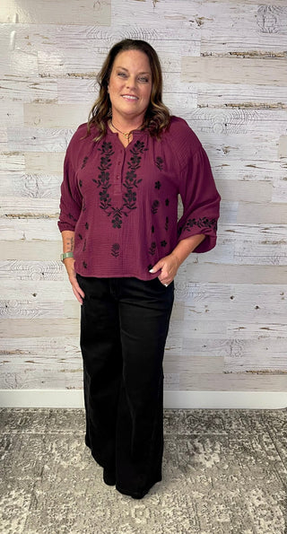 Skyrise Wide Leg Black Jeans - Shop Hidden Treasure Boutique