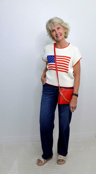Sleeveless Patriot Sweater - Shop Hidden Treasure Boutique