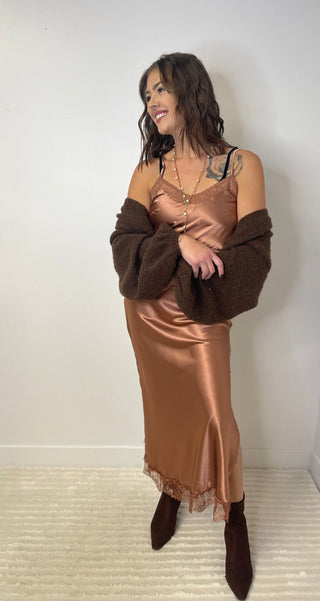 Slip Cami Dress - Copper - Shop Hidden Treasure Boutique