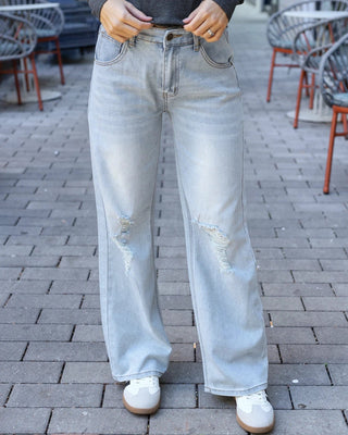 Slouchy Soft Wide Leg Jeans - Shop Hidden Treasure Boutique