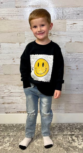 Smiley Elevated Crewneck - Shop Hidden Treasure Boutique