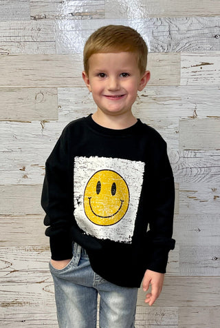 Smiley Elevated Crewneck - Shop Hidden Treasure Boutique