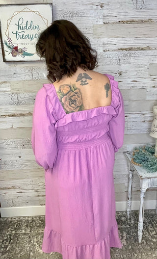 Smocked Ruffled Maxi Dress - Shop Hidden Treasure Boutique