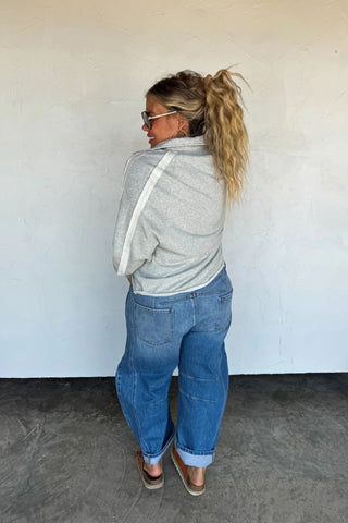 Snap Button Sweatshirt - Shop Hidden Treasure Boutique