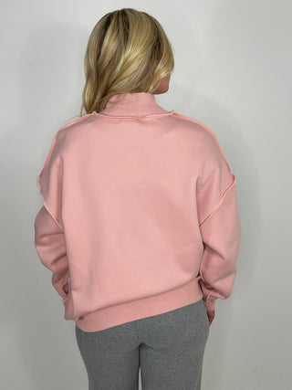 So Sweet Mock Neck Sweatshirt - Shop Hidden Treasure Boutique