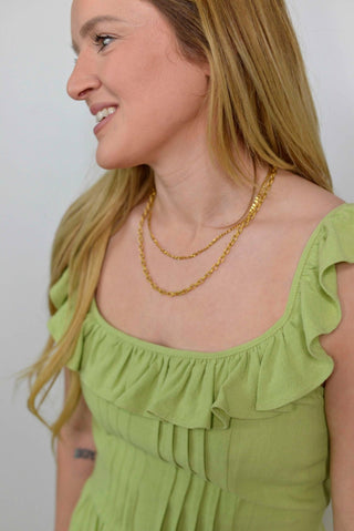 Soft Green Summer Dress - Shop Hidden Treasure Boutique