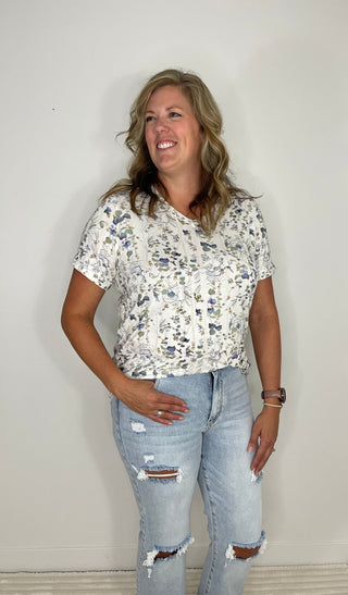 Sophie Olive Meadow Tee - Shop Hidden Treasure Boutique