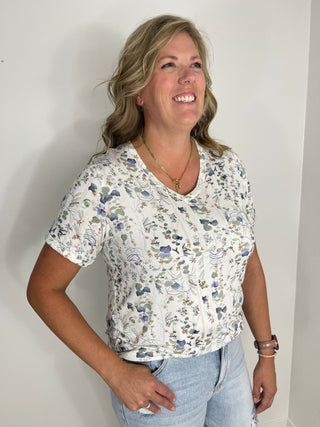 Sophie Olive Meadow Tee - Shop Hidden Treasure Boutique