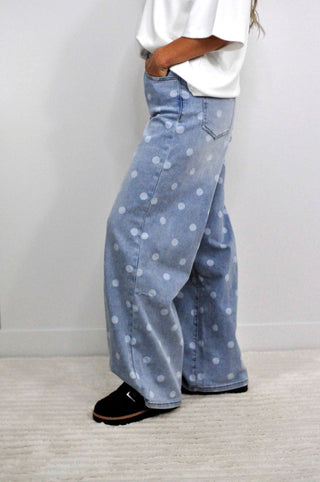 Spot On Polka Dot Jeans - Shop Hidden Treasure Boutique