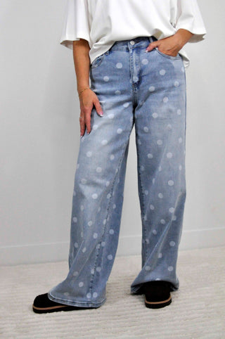 Spot On Polka Dot Jeans - Shop Hidden Treasure Boutique