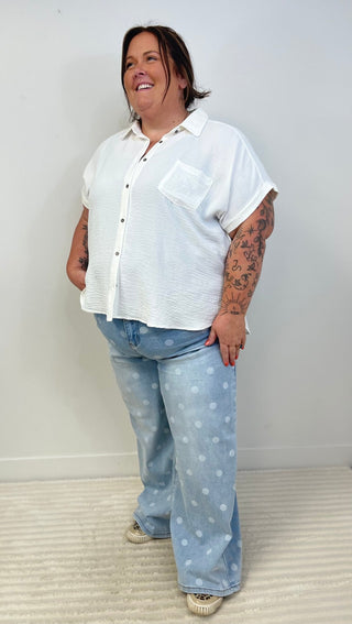 Spot On Polka Dot Jeans - Shop Hidden Treasure Boutique