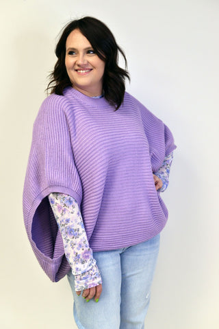 Spring Pullover Meg Poncho - Shop Hidden Treasure Boutique