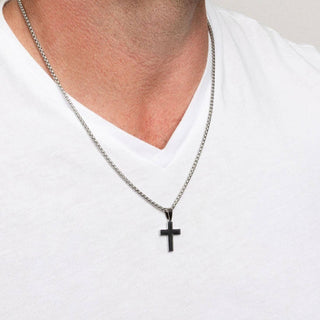 Stainless Steel Cross Dad Gift - Silver - Shop Hidden Treasure Boutique