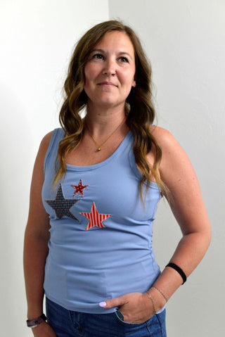 Star Patch Tank Top - Shop Hidden Treasure Boutique