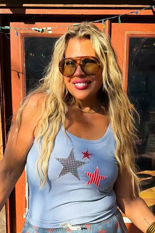 Star Patch Tank Top - Shop Hidden Treasure Boutique