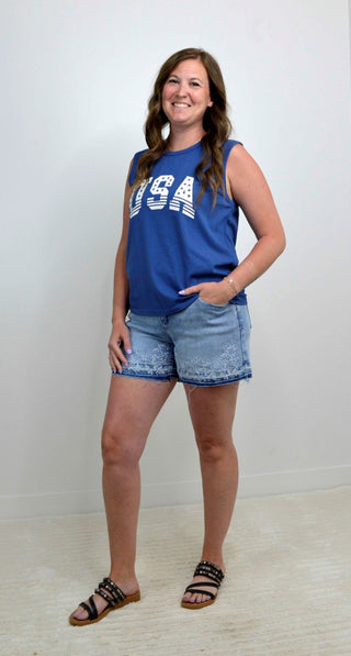 Stars & Stripes Muscle Tank - Shop Hidden Treasure Boutique