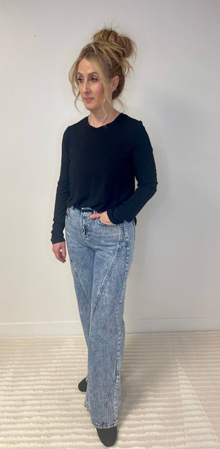 Stassia Black Top - Shop Hidden Treasure Boutique