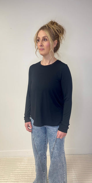 Stassia Black Top - Shop Hidden Treasure Boutique