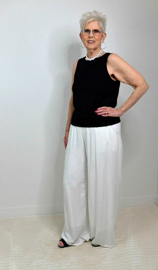 Summer White Wide Leg Pants - Shop Hidden Treasure Boutique