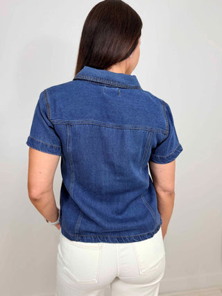 Sutton Denim Top - Shop Hidden Treasure Boutique