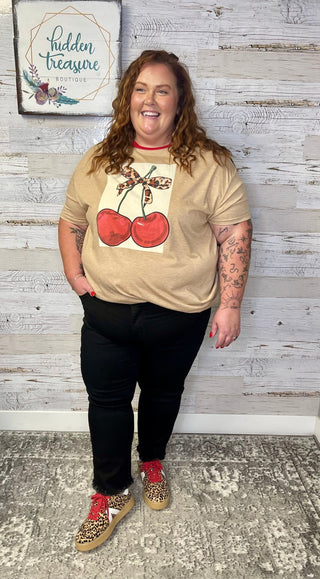 Sweet Cherry Oversized Tee - Shop Hidden Treasure Boutique