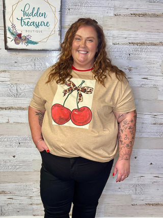 Sweet Cherry Oversized Tee - Shop Hidden Treasure Boutique