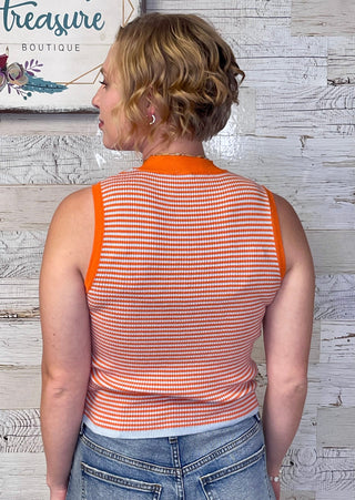 Sweet Orange Sweater Tank - Shop Hidden Treasure Boutique