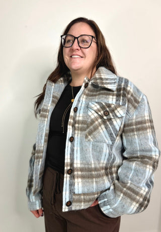 Tallulah Plaid Jacket - Shop Hidden Treasure Boutique