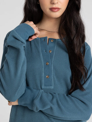Tana Thermal Top - Mallard Blue