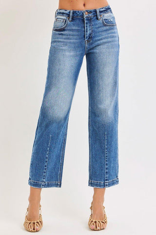 Tapered Boyfriend Jeans - Shop Hidden Treasure Boutique