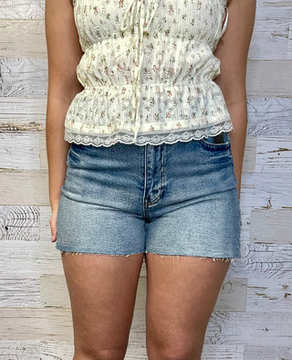 Taylor High Rise Denim Short - Shop Hidden Treasure Boutique