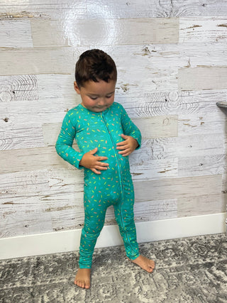 Teal Sprinkles Zip Up - Shop Hidden Treasure Boutique