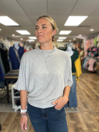 Three Quarter Dolman Knit Top - Shop Hidden Treasure Boutique