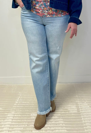 Tummy Control Ankle Straight Leg Jeans - Shop Hidden Treasure Boutique