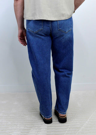 Tummy Control Barrel Jeans - Shop Hidden Treasure Boutique