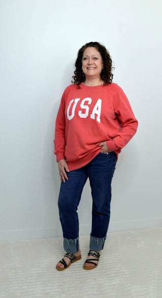USA Hangout Sweatshirt - Shop Hidden Treasure Boutique