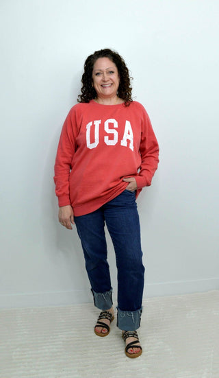 USA Hangout Sweatshirt - Shop Hidden Treasure Boutique