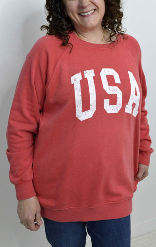 USA Hangout Sweatshirt - Shop Hidden Treasure Boutique